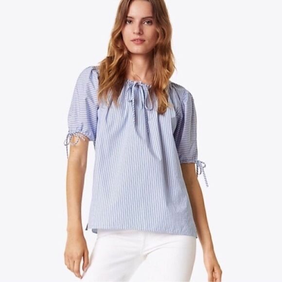 Tory Burch Ariana Striped Top - Picture 9 of 9
